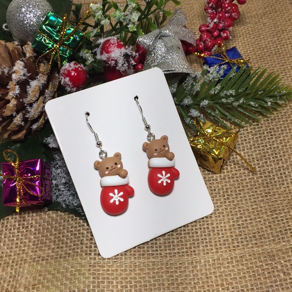 🍏50% OFF/3+...Children's Christmas Dangle Earrings - Picture 1 of 7